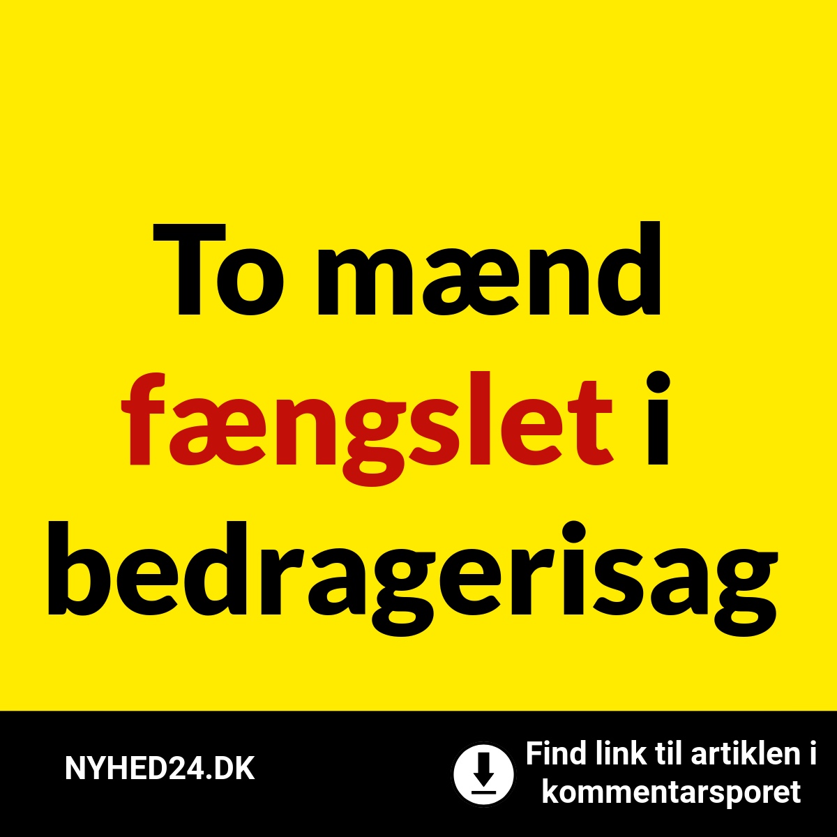 To mænd fængslet i bedragerisag