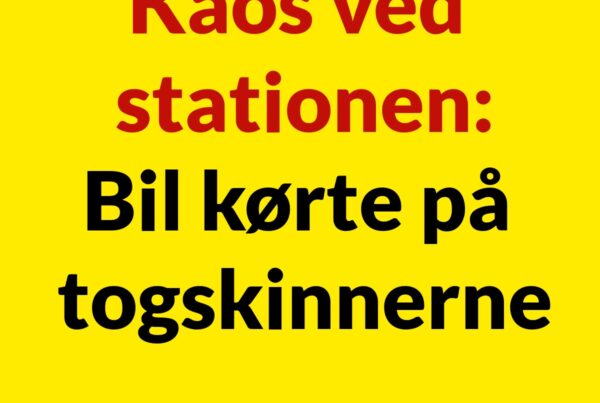 Kaos ved stationen: Bil kørte på togskinnerne