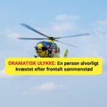 DRAMATISK ULYKKE: En person alvorligt kvæstet efter frontalt sammenstød