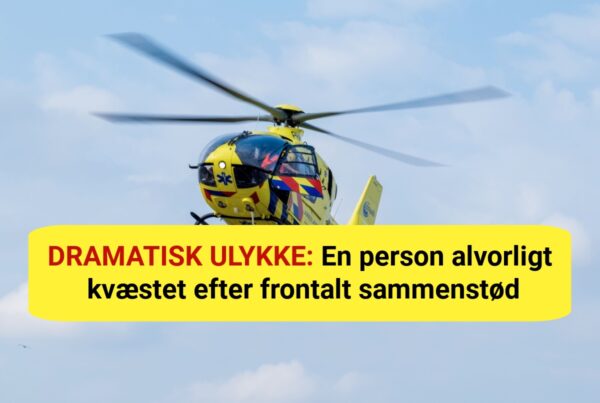 DRAMATISK ULYKKE: En person alvorligt kvæstet efter frontalt sammenstød