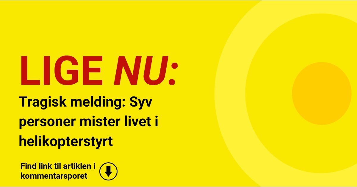 Tragisk melding: Syv personer mister livet i helikopterstyrt