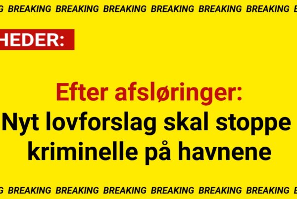 Efter afsløringer: Nyt lovforslag skal stoppe kriminelle på havnene