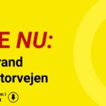 Bil i brand på motorvejen