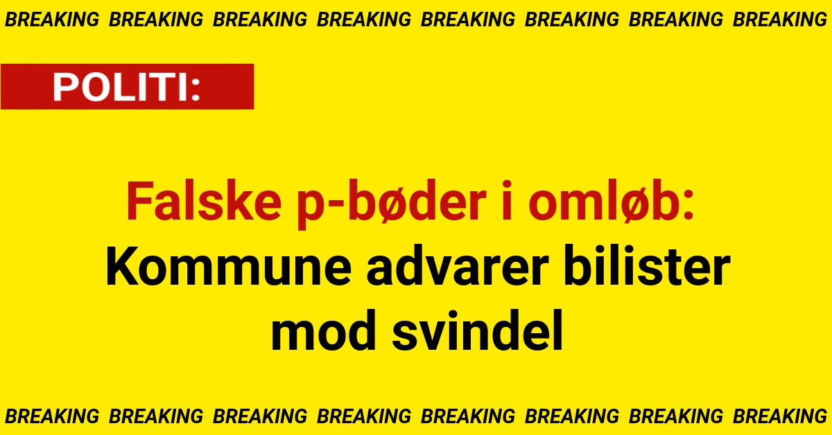 Falske p-bøder i omløb: Kommune advarer bilister mod svindel