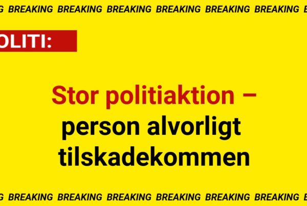 Stor politiaktion – person alvorligt tilskadekommen