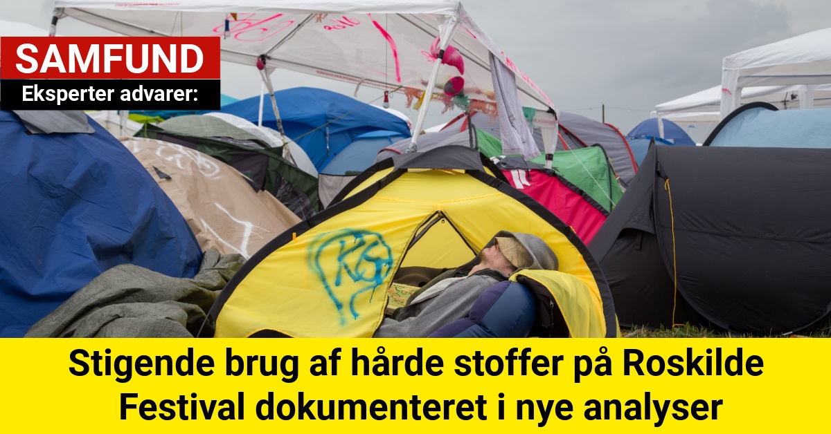 Stigende brug af hårde stoffer på Roskilde Festival dokumenteret i nye analyser