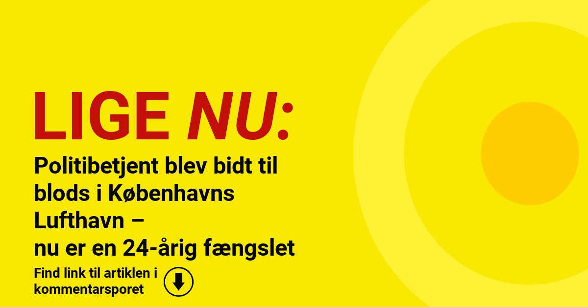 Politibetjent blev bidt til blods i Københavns Lufthavn – nu er en 24-årig fængslet