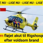 To børn fløjet akut til Rigshospitalet efter voldsom brand