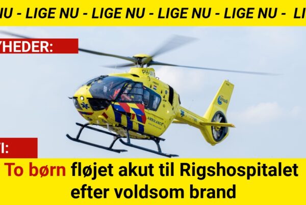 To børn fløjet akut til Rigshospitalet efter voldsom brand