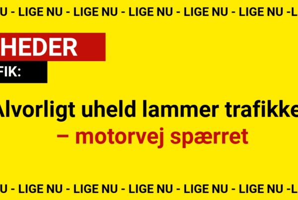 Alvorligt uheld lammer trafikken – motorvej spærret