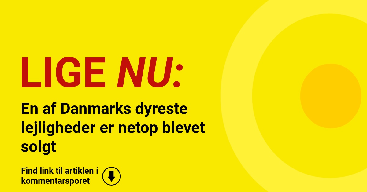 En af Danmarks dyreste lejligheder er netop blevet solgt