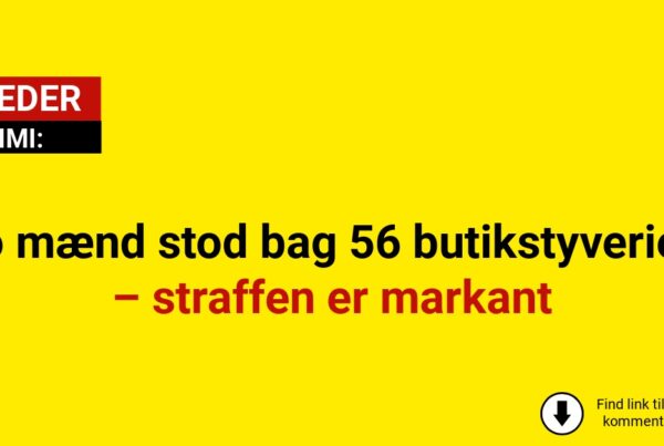 To mænd stod bag 56 butikstyverier – straffen er markant