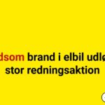 Voldsom brand i elbil udløser stor redningsaktion