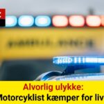 Massiv udrykning: Motorcyklist i kritisk tilstand