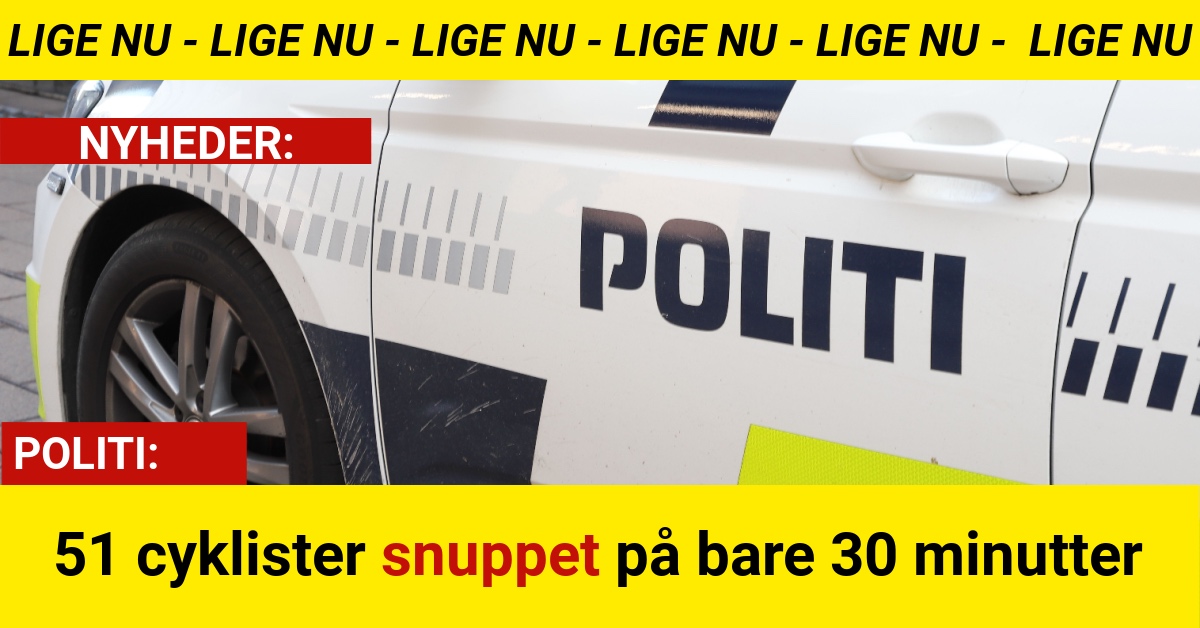 51 cyklister snuppet på bare 30 minutter