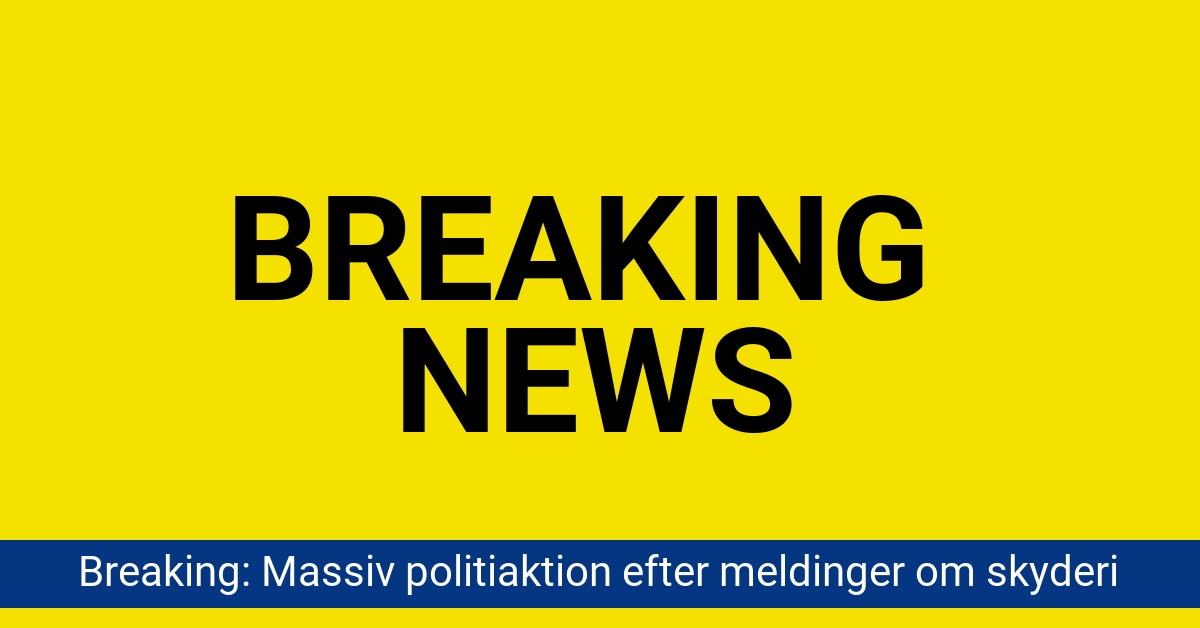 Skyderi i gang: Politiet kommer med akut opfordring