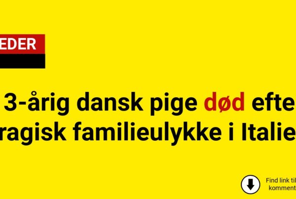 13-årig dansk pige død efter tragisk familieulykke i Italien