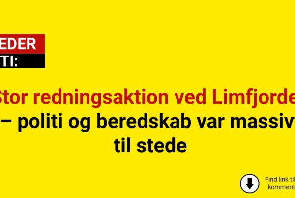 Stor redningsaktion ved Limfjorden – politi og beredskab var massivt til stede