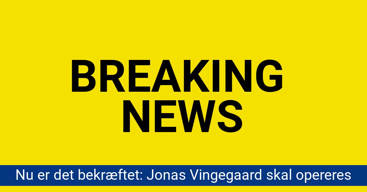 Nu er det bekræftet: Jonas Vingegaard skal opereres