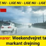 Nu kommer regnen – sådan rammer weekendvejret Danmark