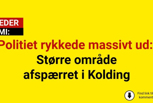 Politiet rykkede massivt ud: Større område afspærret i Kolding