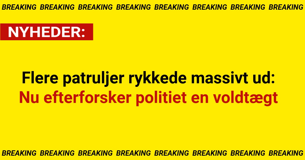 Flere patruljer rykkede massivt ud: Nu efterforsker politiet en voldtægt