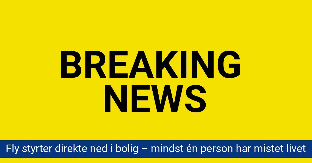 Fly styrter direkte ned i bolig – mindst én person har mistet livet
