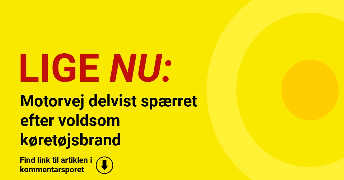 Motorvej delvist spærret efter voldsom køretøjsbrand