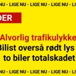 Alvorlig trafikulykke: Bilist overså rødt lys – to biler totalskadet