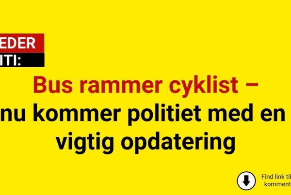 Bus rammer cyklist – nu kommer politiet med en vigtig opdatering
