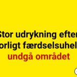 Stor udrykning efter alvorligt færdselsuheld – undgå området