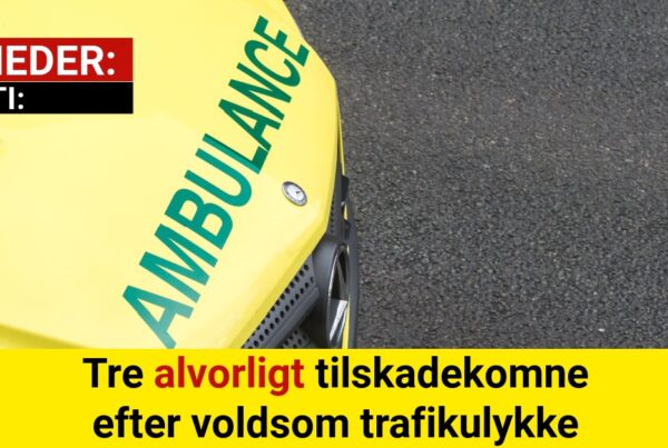 Alvorlig ulykke: Tre personer hårdt kvæstet – stor redningsaktion i gang