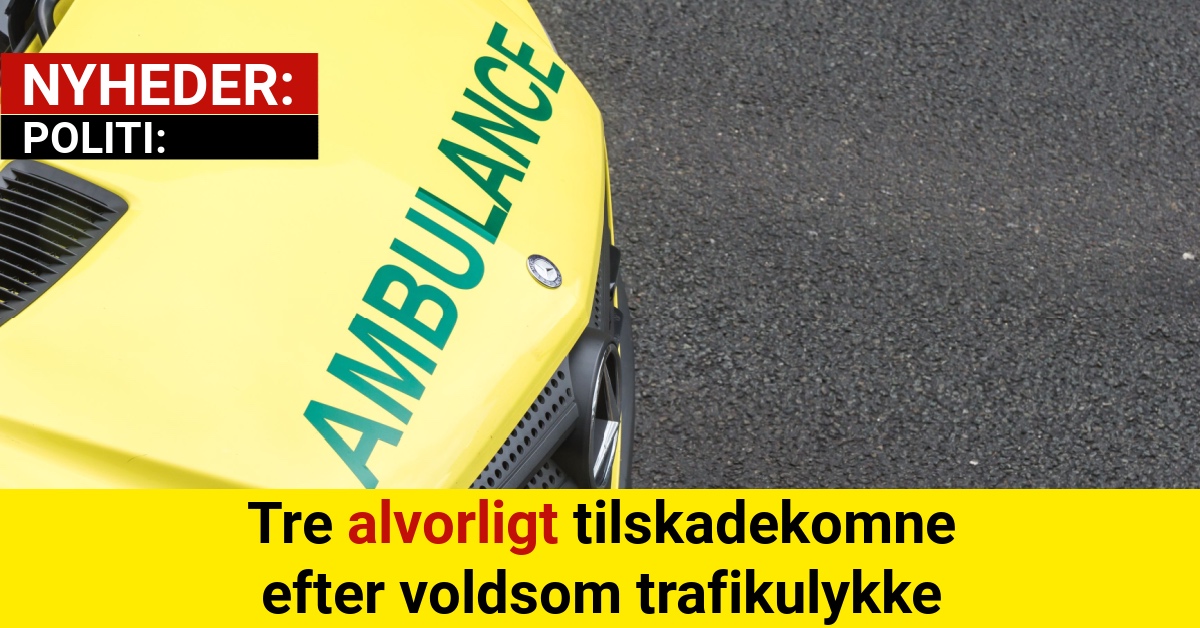 Alvorlig ulykke: Tre personer hårdt kvæstet – stor redningsaktion i gang