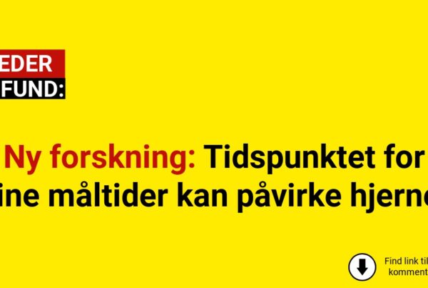 Ny forskning: Tidspunktet for dine måltider kan påvirke hjernen