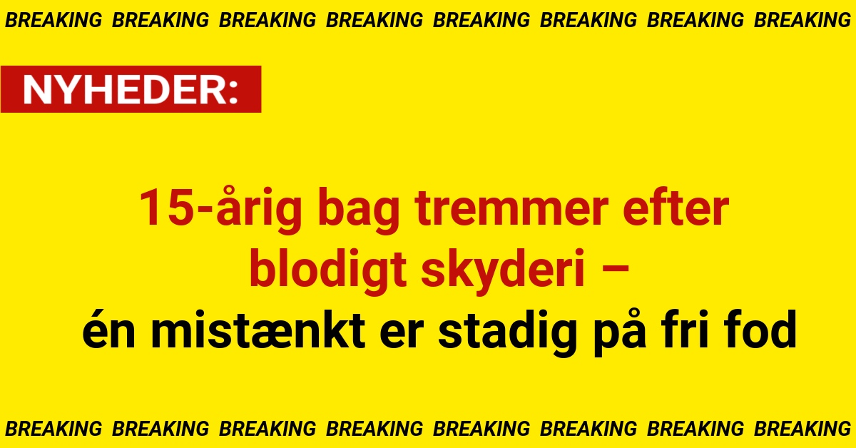 15-årig bag tremmer efter blodigt skyderi – én mistænkt er stadig på fri fod