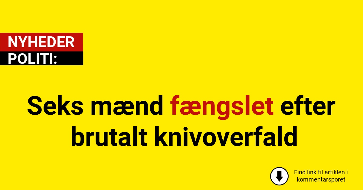 Seks mænd fængslet efter brutalt knivoverfald