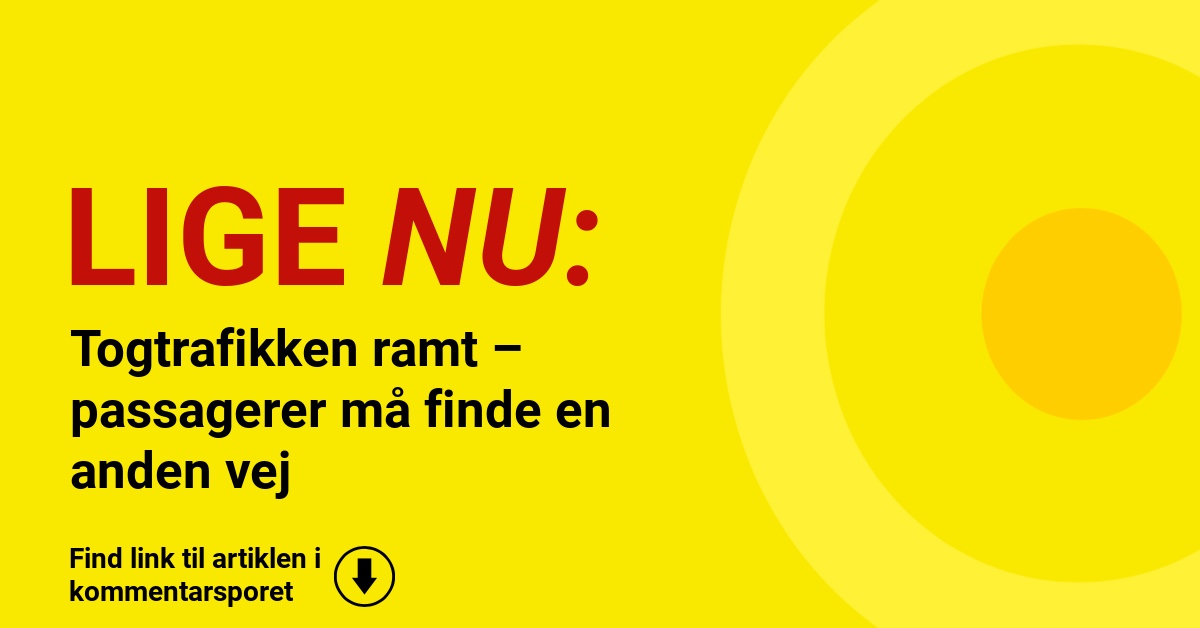 Togtrafikken ramt – passagerer må finde en anden vej