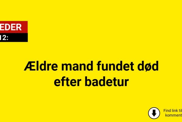 Ældre mand fundet død efter badetur