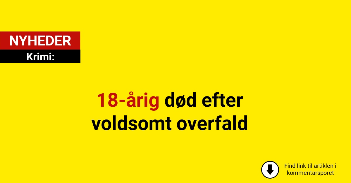 18-årig død efter voldsomt overfald