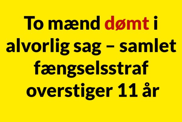 To mænd dømt i alvorlig sag – samlet fængselsstraf overstiger 11 år