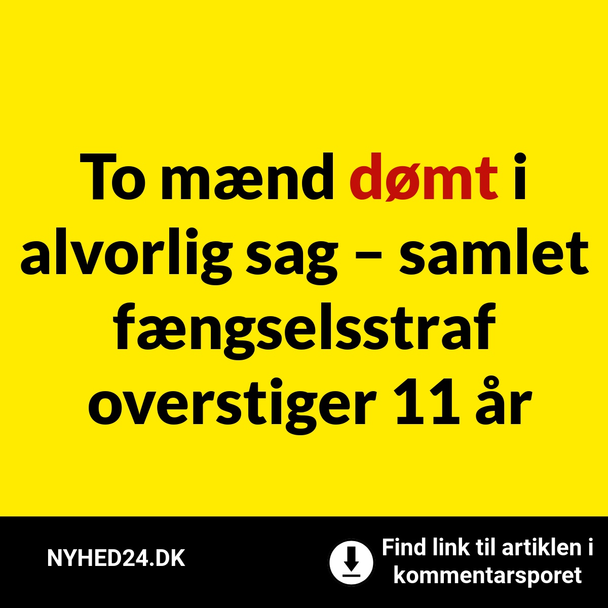 To mænd dømt i alvorlig sag – samlet fængselsstraf overstiger 11 år
