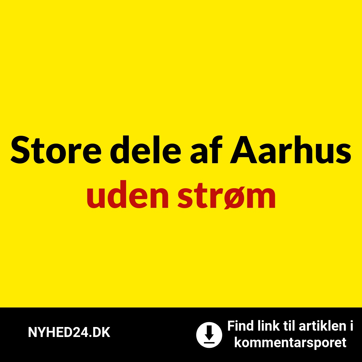 Store dele af Aarhus uden strøm