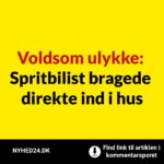 Voldsom ulykke: Spritbilist bragede direkte ind i hus