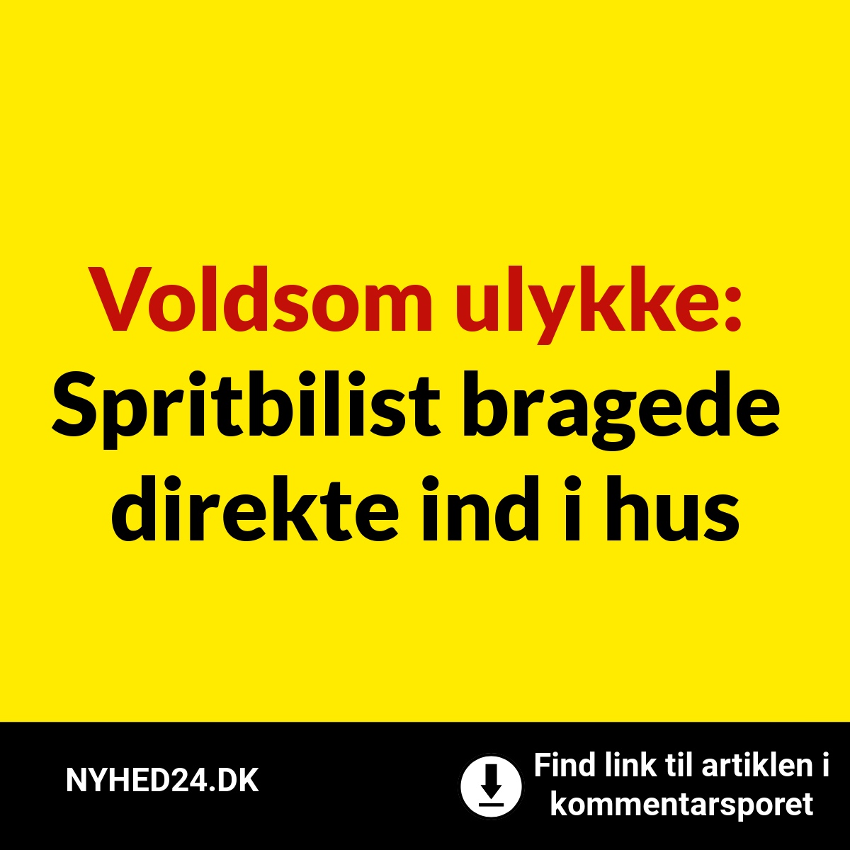 Voldsom ulykke: Spritbilist bragede direkte ind i hus