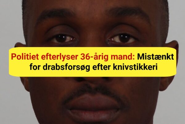 Politiet efterlyser 36-årig mand: Mistænkt for drabsforsøg efter knivstikkeri