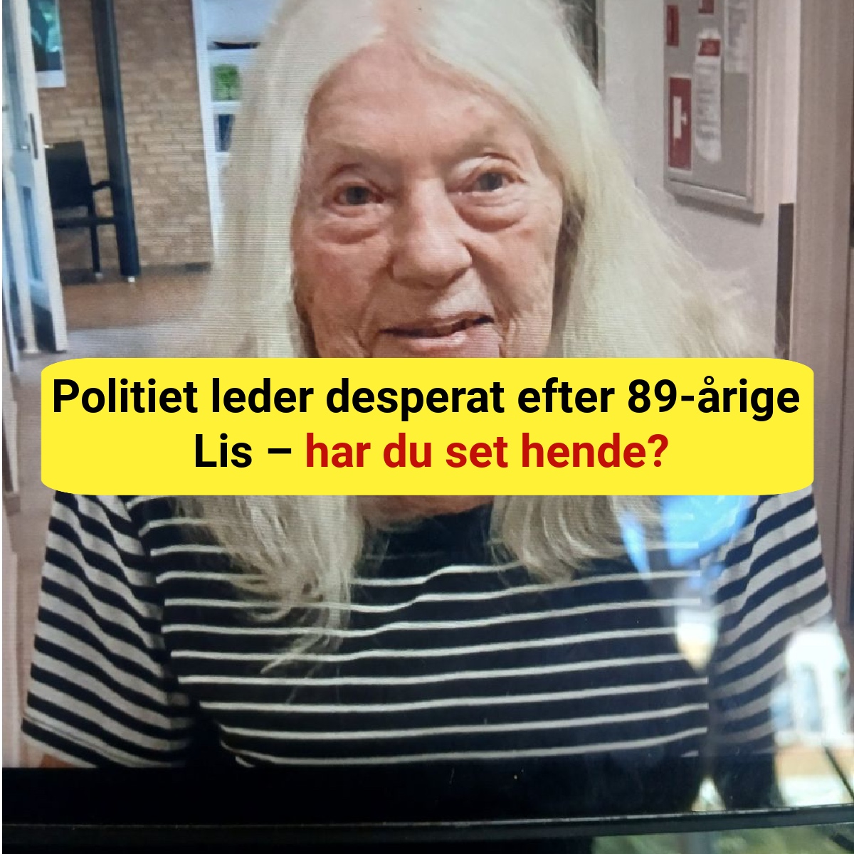 Politiet leder desperat efter 89-årige Lis – har du set hende?
