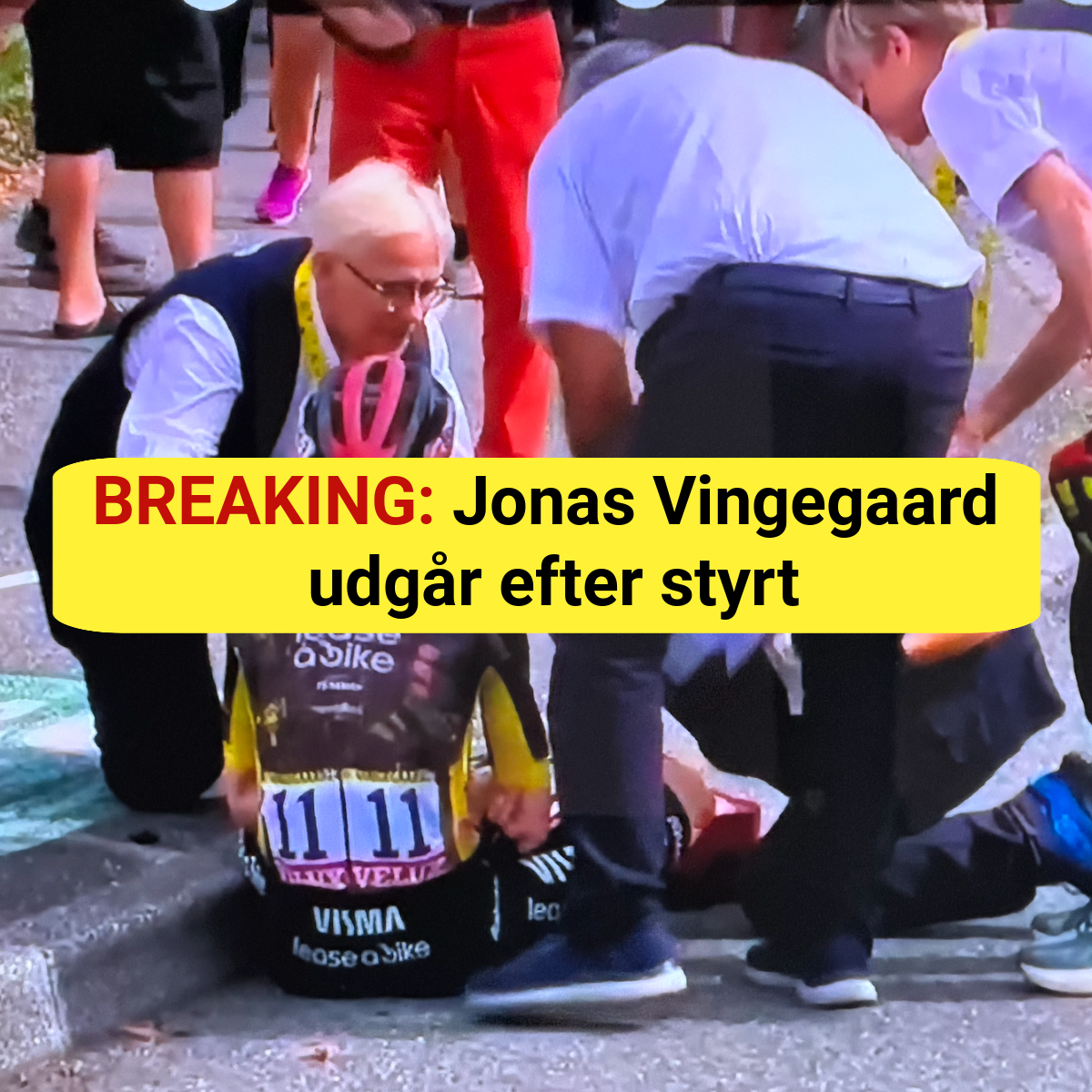 BREAKING: Jonas Vingegaard udgår efter styrt
