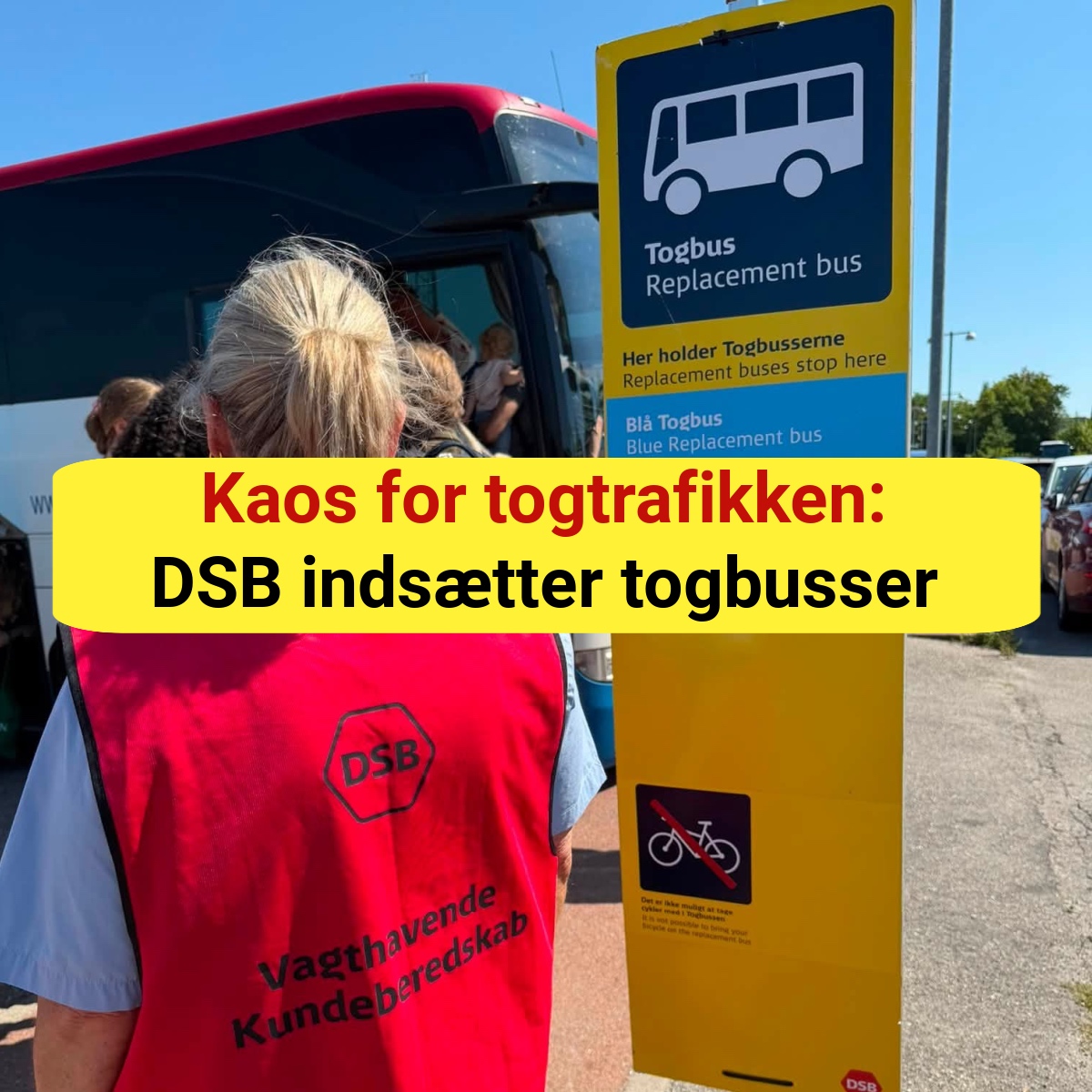 Kaos for togtrafikken: DSB indsætter togbusser