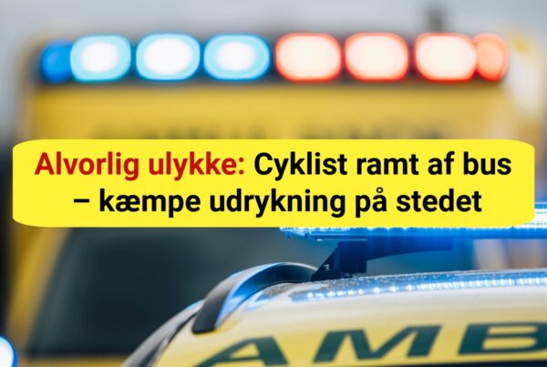 Alvorlig ulykke: Cyklist ramt af bus – kæmpe udrykning på stedet
