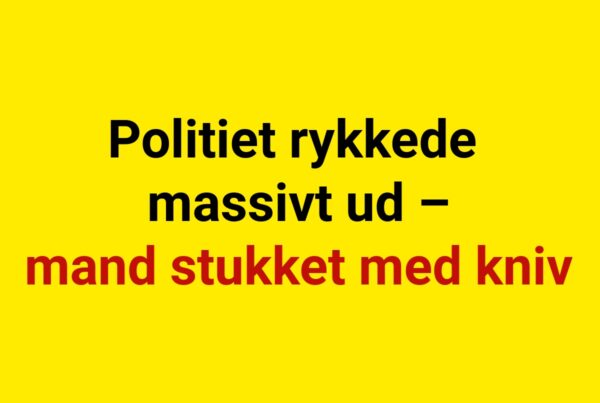 Politiet rykkede massivt ud – mand stukket med kniv